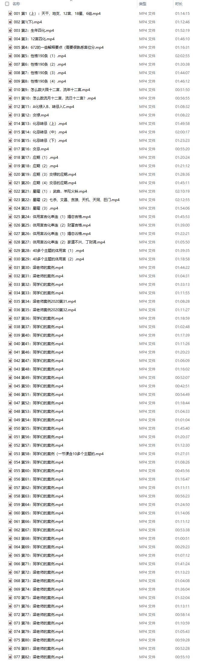 调调师姐梁派飞星紫微斗数2024系统班视频+2020/2021梁若瑜录音课